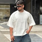 تیشرت باکسی رنگ سفید کد 575