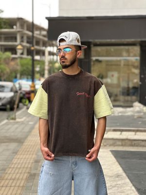 تیشرت سنگشوری قهوه ای کد 564