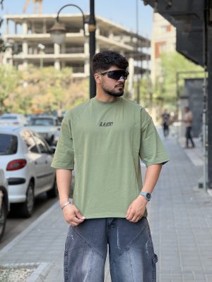 تیشرت گلدوزی ماکان سبز کد 11819