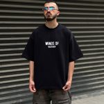 تیشرت طرح عقاب رنگ مشکی کد 633