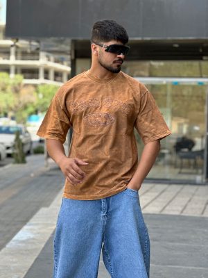 تیشرت سنگشوری آجری کد 735
