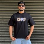 تیشرت طرحدار مشکی کد 708