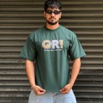 تیشرت طرحدار سبز کد 709