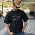 تیشرت طرحدار مشکی کد 712