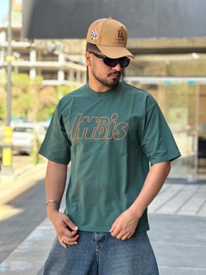 تیشرت طرحدار سبز کد 724