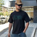 تیشرت طرحدار مشکی کد 725