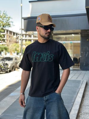 تیشرت طرحدار مشکی کد 725