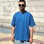 تیشرت بیسیک آبی کد 745