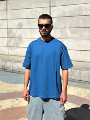 تیشرت بیسیک آبی کد 745