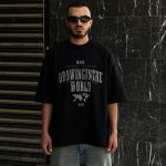 تیشرت طرحدار مشکی کد 849