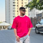 تیشرت طرحدار سرخابی کد 960