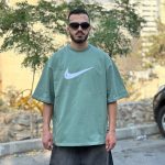 تیشرت طرحدار سبز کد 961