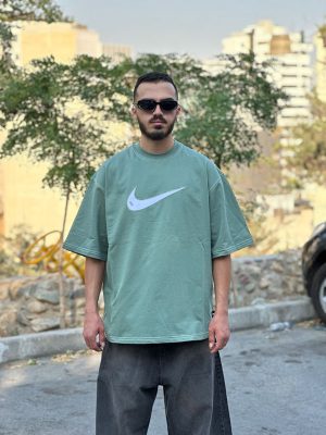 تیشرت طرحدار سبز کد 961