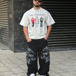 تیشرت چاپی سفید کد 971