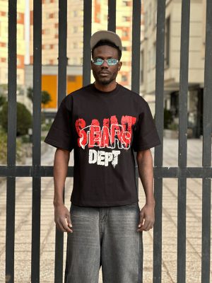 تیشرت طرحدار رنگ طوسی کد 3350