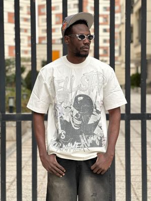 تیشرت طرحدار مشکی کد 3373