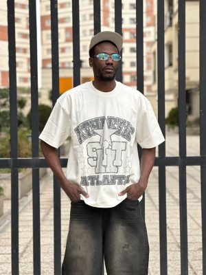 تیشرت طرحدار مشکی کد 3373