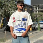 تیشرت طرحدار سفید کد 11238