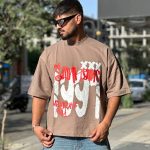 تیشرت طرحدار کرم کد 11253
