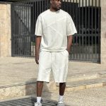 ست تیشرت شلوارک سفید کد 3491