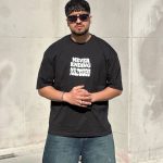 تیشرت طرحدار مشکی کد 3510