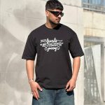 تیشرت طرحدار مشکی کد 3513