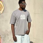 تیشرت طرحدار طوسی کد 3514