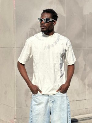 تیشرت طرحدار سفید کد 3500