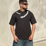 تیشرت طرحدار مشکی کد 3541