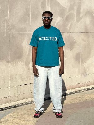 تیشرت طرحدار سبز کد 3516