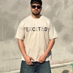 تیشرت طرحدار کرم کد 3518