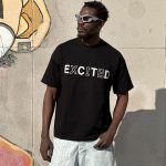 تیشرت طرحدار مشکی کد 3519