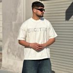 تیشرت طرحدار سفید کد 3520