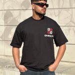 تیشرت طرحدار مشکی کد 3522