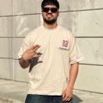 تیشرت طرحدار کرم کد 3524