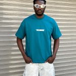 تیشرت طرحدار سبز کد 3527