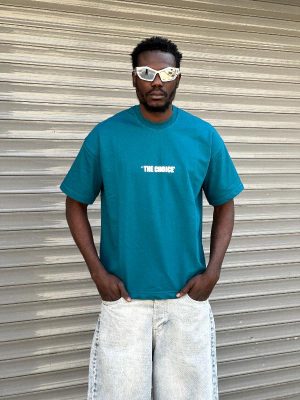 تیشرت طرحدار سبز کد 3527