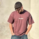 تیشرت طرحدار زرشکی کد 3528