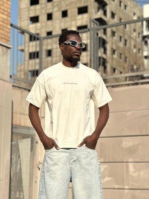 تیشرت طرحدار سفید کد 3529