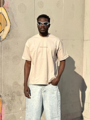 تیشرت طرحدار کرم کد 3531