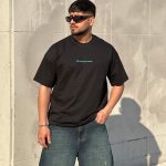 تیشرت طرحدار مشکی کد 3532