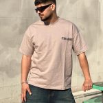 تیشرت طرحدار کرم کد 3534