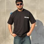 تیشرت طرحدار مشکی کد 3536