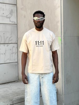 تیشرت طرحدار شیری کد 3537