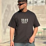 تیشرت طرحدار مشکی کد 3538