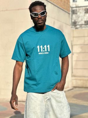 تیشرت طرحدار سبز کد 3540