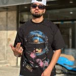 تیشرت طرحدار رنگ مشکی کد 3545