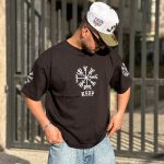 تیشرت طرحدار رنگ مشکی کد 3551