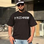 تیشرت طرحدار رنگ مشکی کد 3553