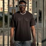 تیشرت طرحدار رنگ مشکی کد 3556